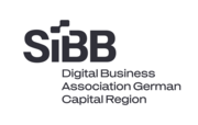 Auf dem Bild sieht man in schwarzer Schrift die Worte "SIBB" darunter steht "Digital Business Association German Capital Region"